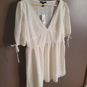 Forever 21 Cream Floral Dress